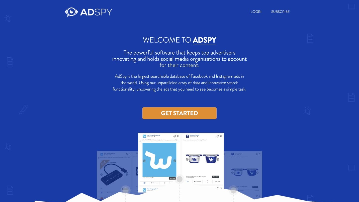 The AdSpy website