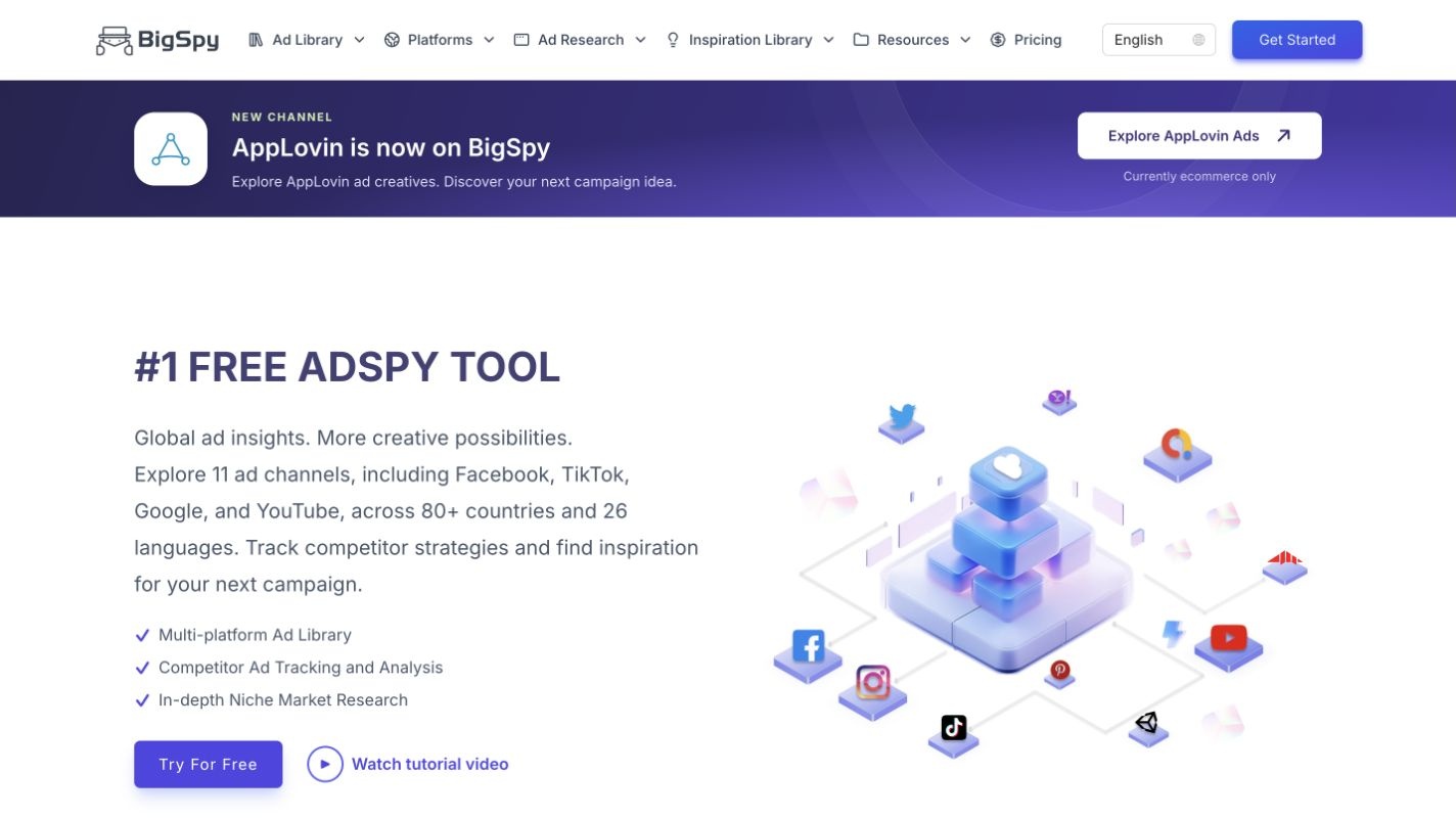 The BigSpy website
