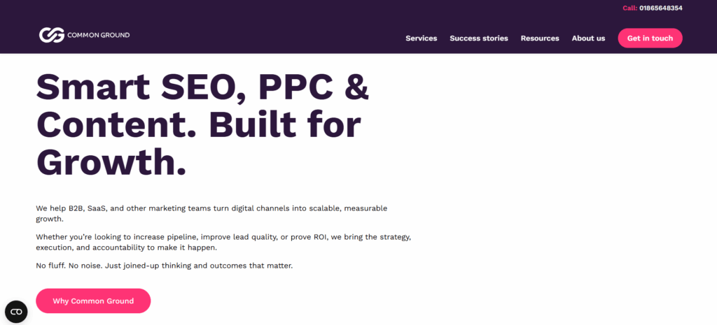 SaaS Marketing Agency - Common Ground