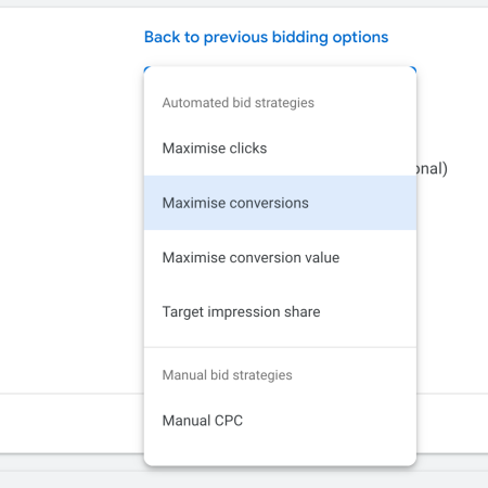 bidding strategies available using google ads bc marketing ecommerce paid ads snowball creations