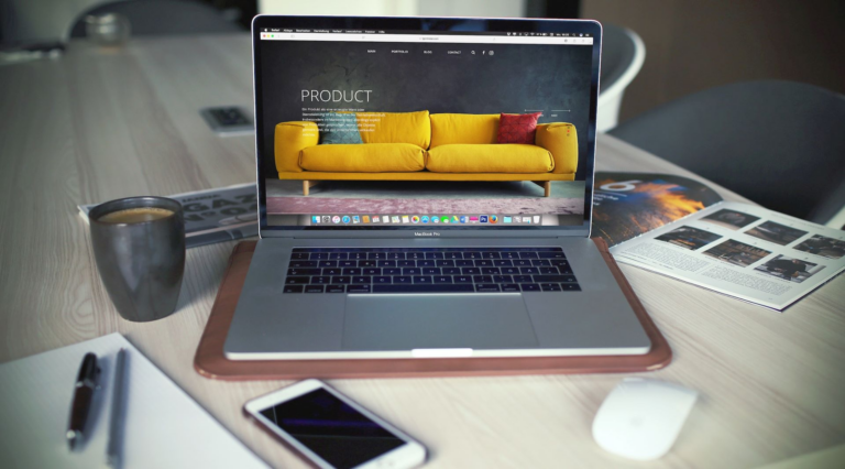Product on Laptop Screen