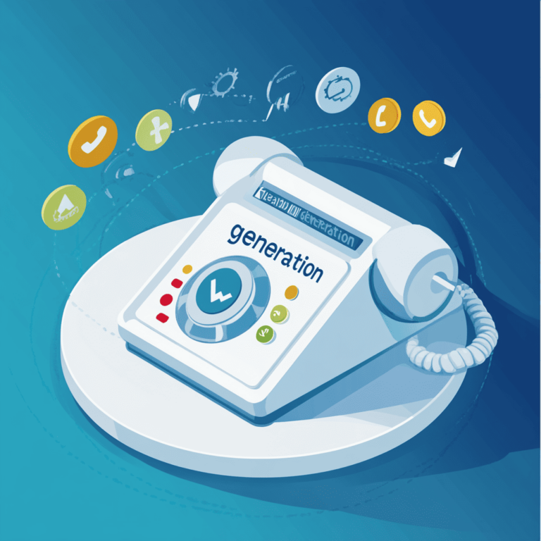 A landline telephone generating leads