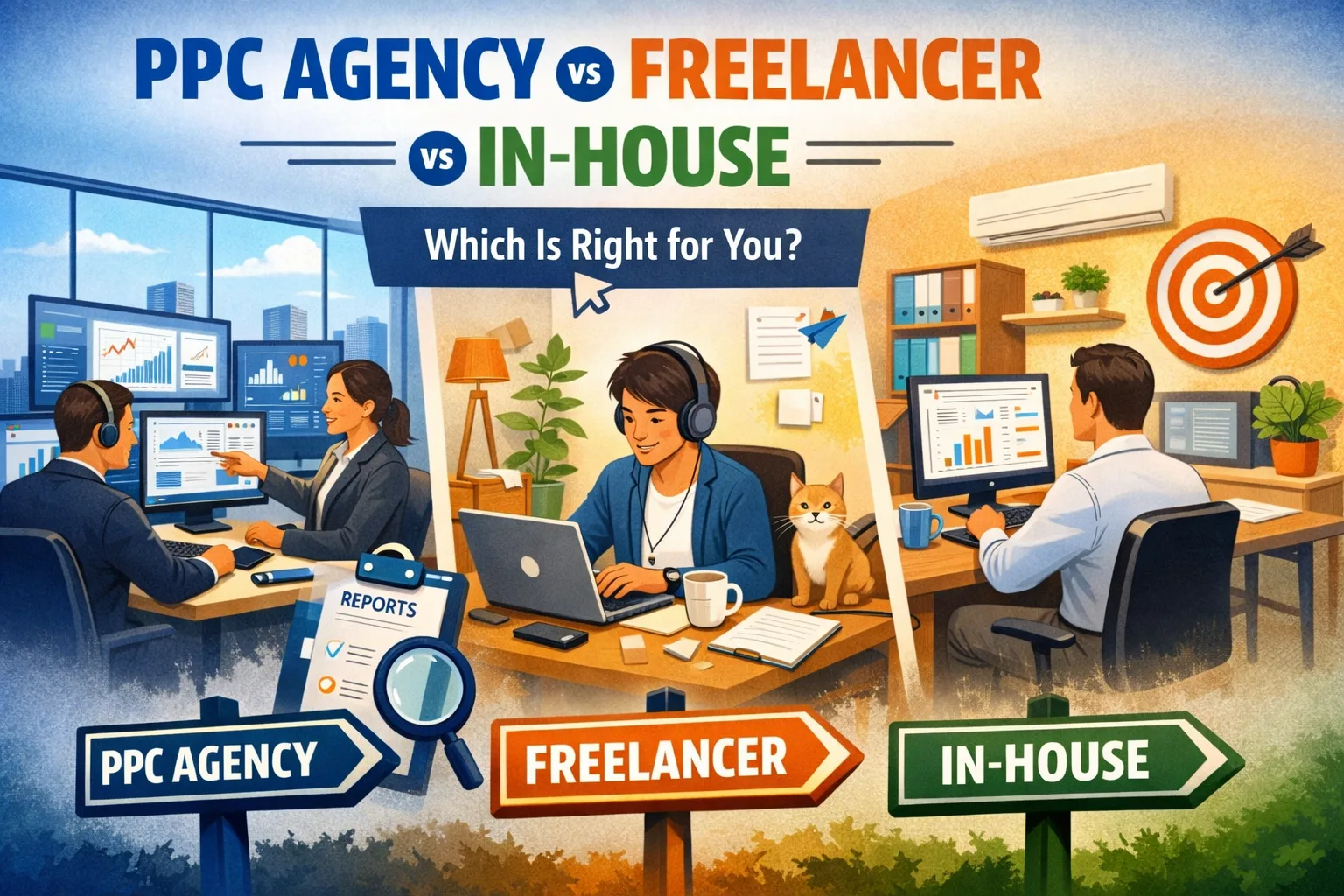 PPC Agency vs Freelancer vs In-House