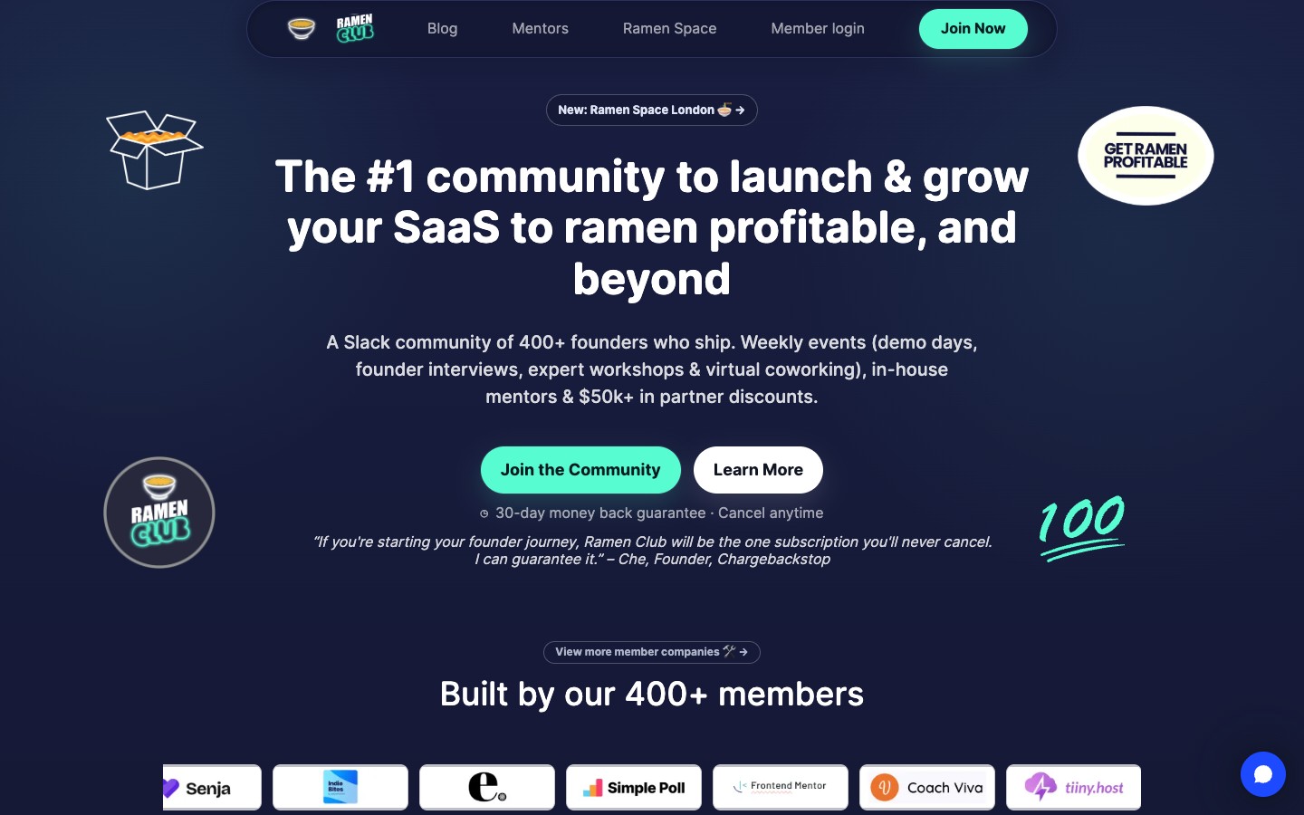 The Ramen Club homepage