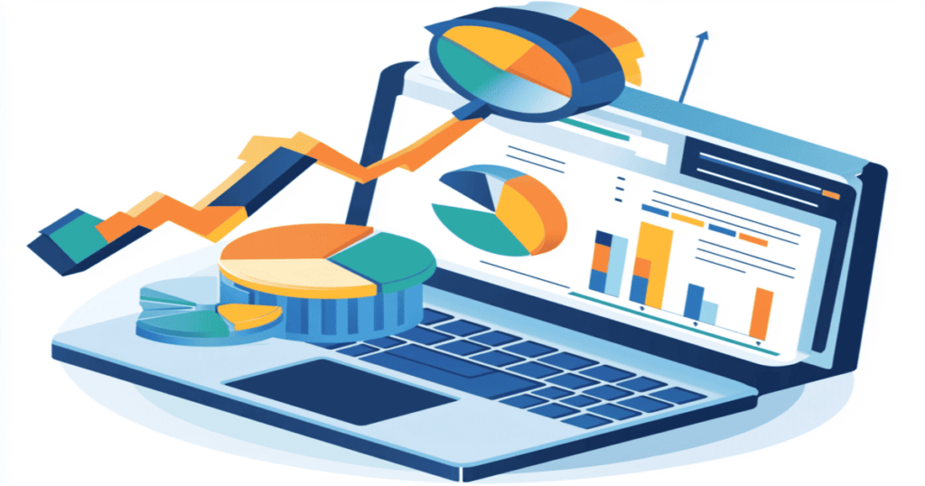 Table chart that increase pie chart abov
