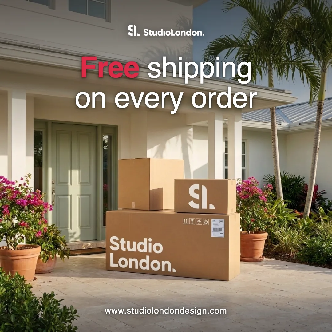 Studio London: Free shipping, green door, static ad