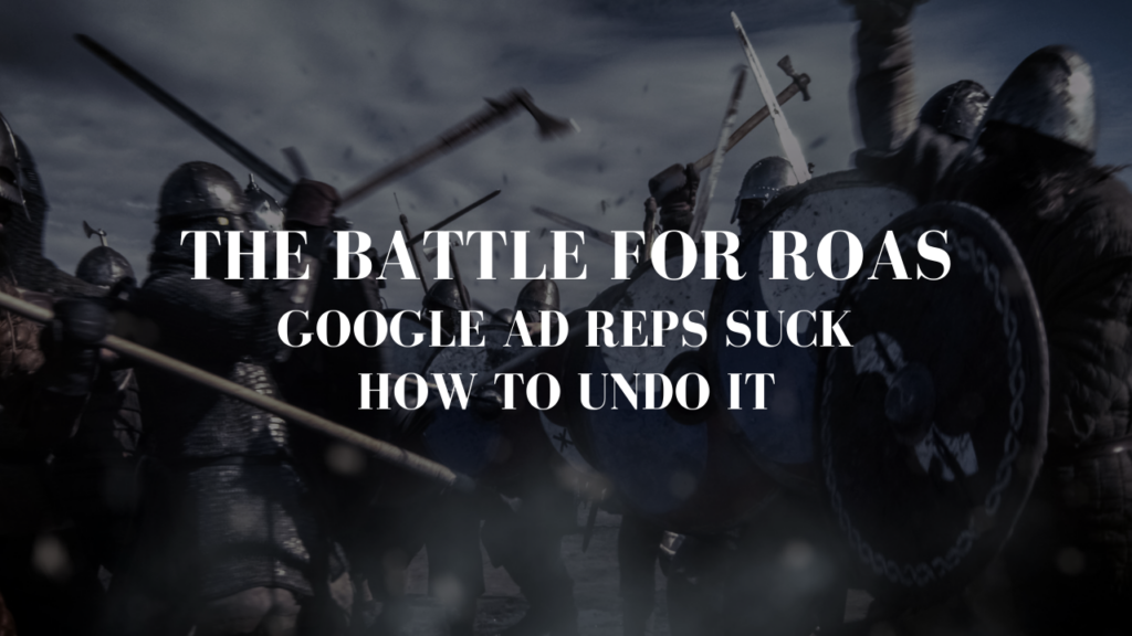 Battle for ROAS vs the google ad reps