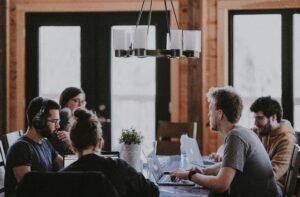 Staff in a meeting