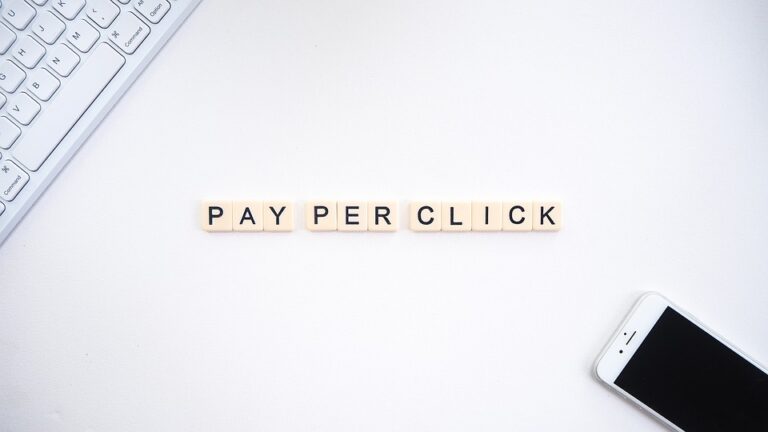 pay-per-click message made out of Scrabble letters