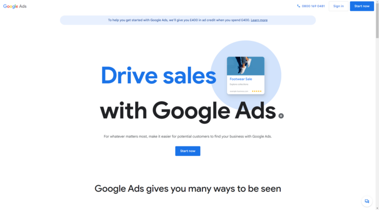Drive Sales with Google ads