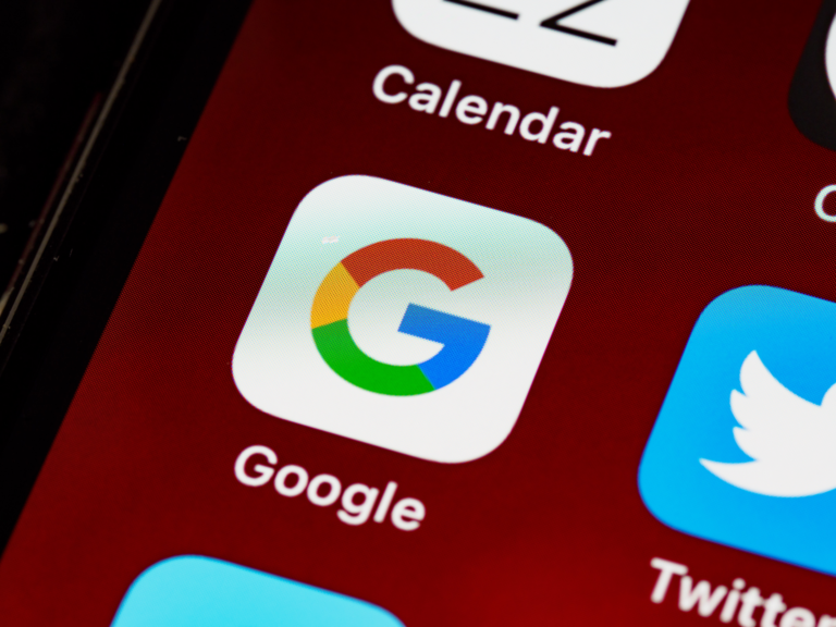 Google Logo on a mobile Phone